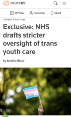 Reuters leak info on NHS England’s plans for new paediatric gender service