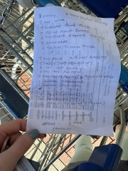 I found a shopping list
