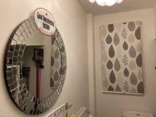 Struggling to decorate small (but high ceilinged) toilet room