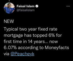 To be terrified about mortgage