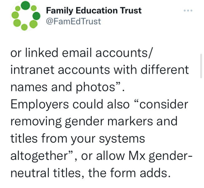 Telegraph: Stonewall urges employers to give trans staff two email addresses so they can swap gender identities
