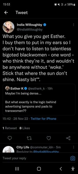 WTF India Willoughby Racist tweet 