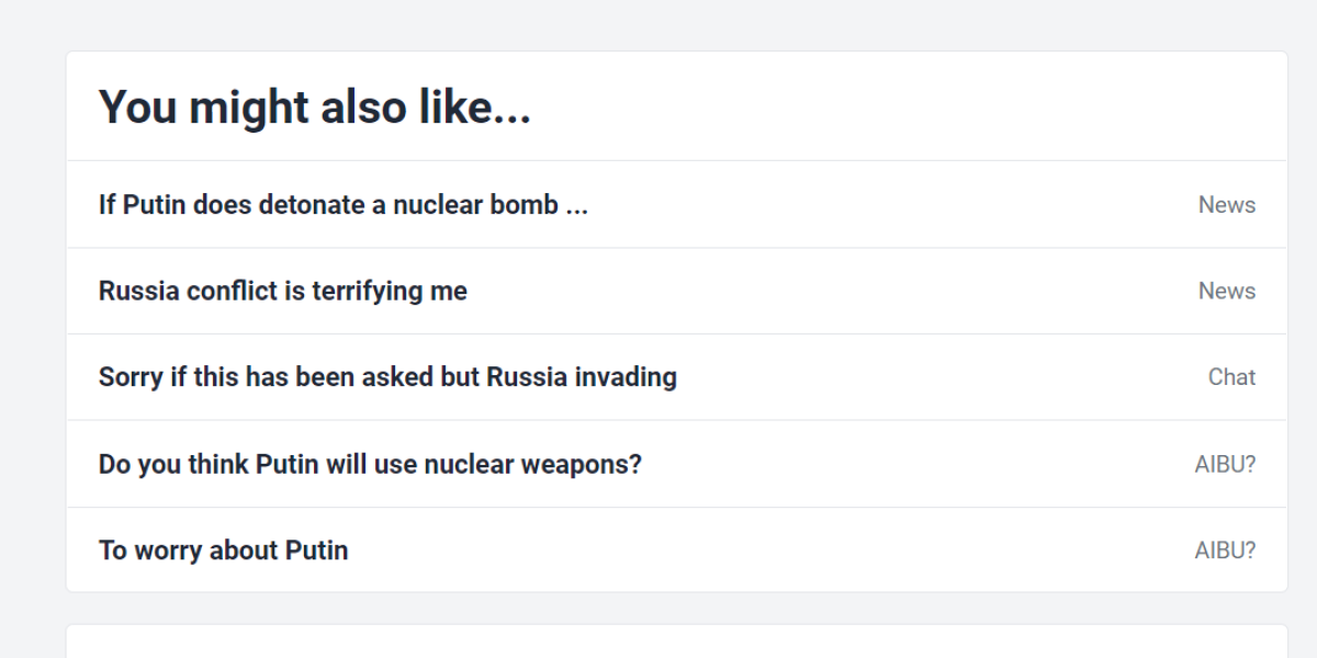 What is this ‘You might also like’ clutter?