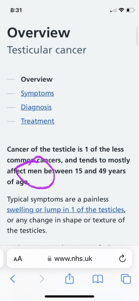 NHS - still happy to use the word 'Men' in their inclusive world