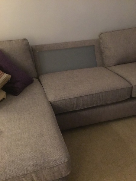 Sofa delivered with cushion missing! 