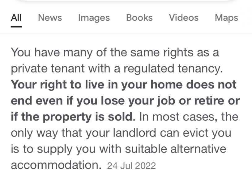 Friend evicting elderly tenant