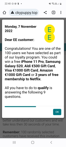 Pop up iPhone winner