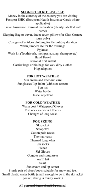 What on earth does dc need for skiing?