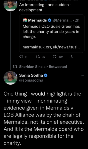 Change of CEO at mermaids…