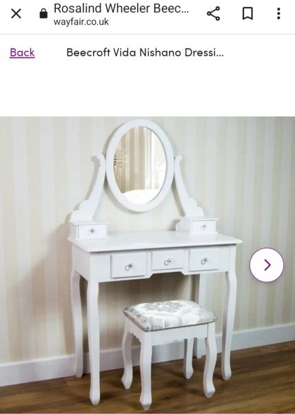 To ask you to show me your Dressing table
