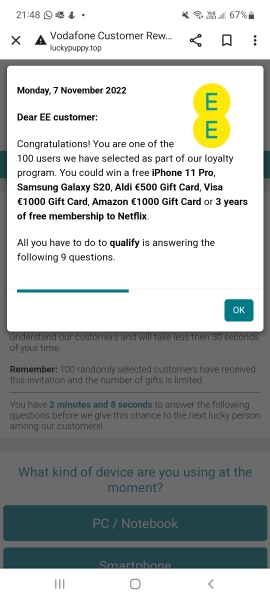 Keep getting sent to a different website 