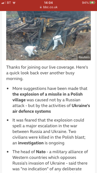 Fuck. Russian bomb has hit Poland.