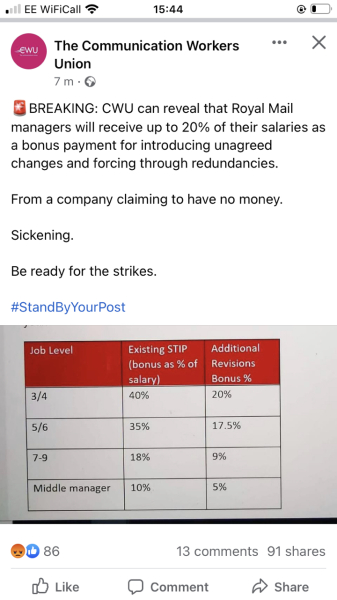 To think Royal Mail workers should not be striking