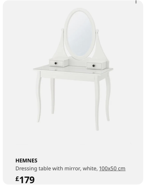 To ask you to show me your Dressing table