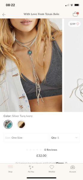 Leather cord & turquoise necklace