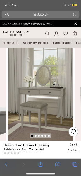 To ask you to show me your Dressing table