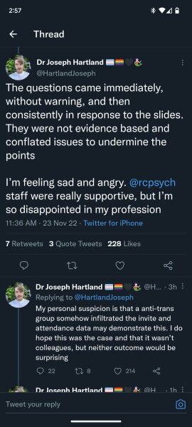 Royal college of psychiatrists inclusive Q&A session does not go to plan. 
