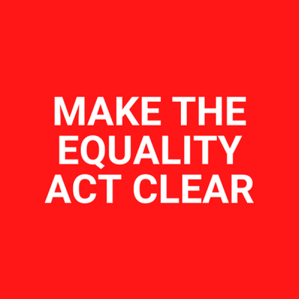 Update the Equality Act to make clear the characteristic “sex” is biological sex