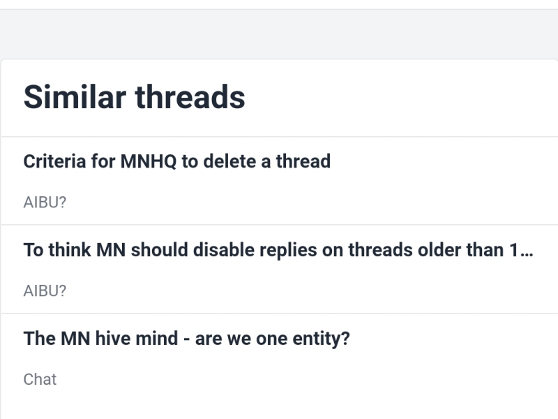 Should MNHQ Keep the 'Similar Threads' feature?