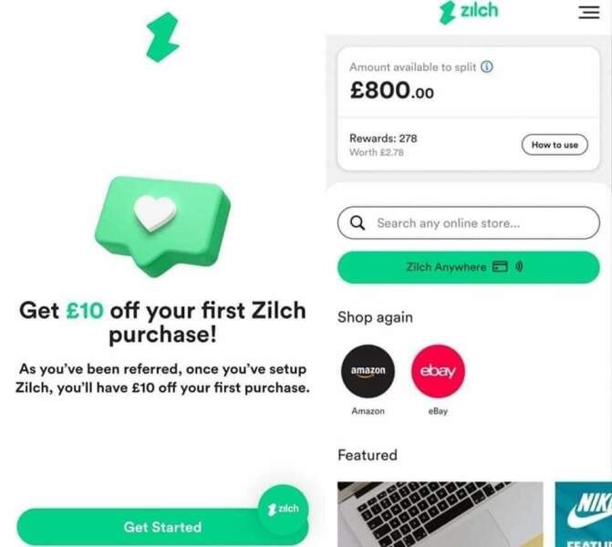 Zilch free £10 instant