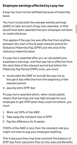 Maternity pay
