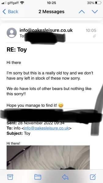 to ask you to help me find this teddy please?