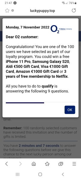 Pop up iPhone winner