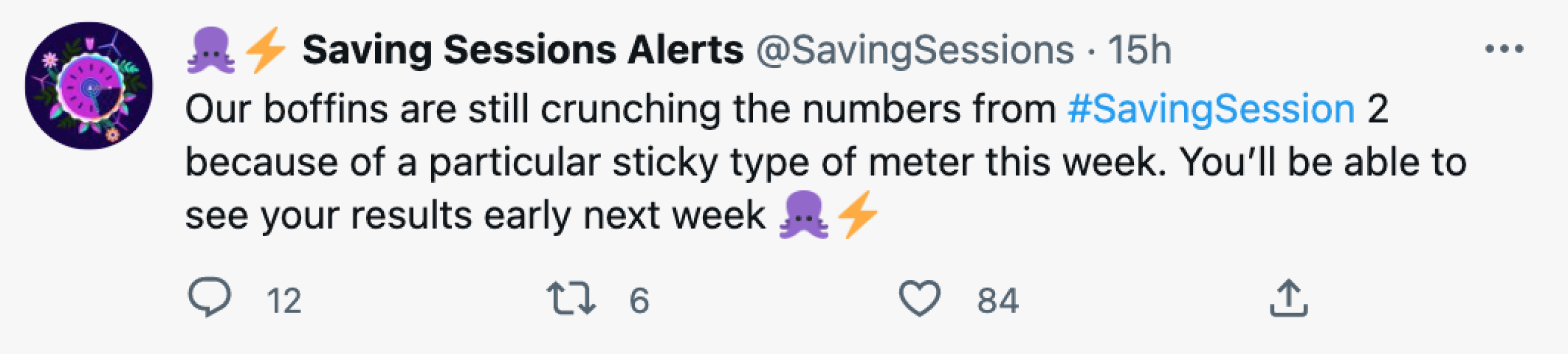 Octopus Saving Sessions