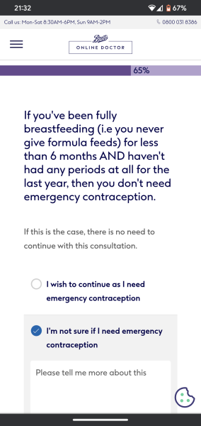 Sex before missed pill