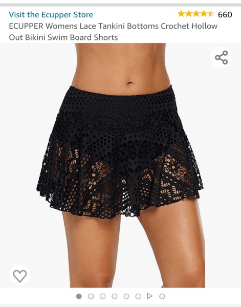 To feel self conscious in a swimming costume