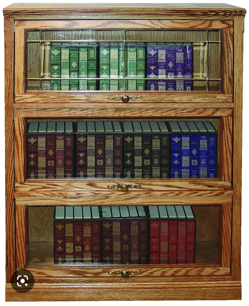 Bookcases with glass doors 