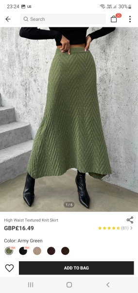 Knitted midi skirts