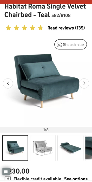 A camp or air-bed that would be suitable for an elderly person