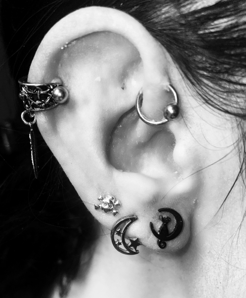 Do you have several ear piercings? Please can I see?