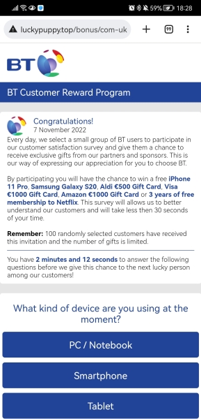 Keep getting sent to a different website 