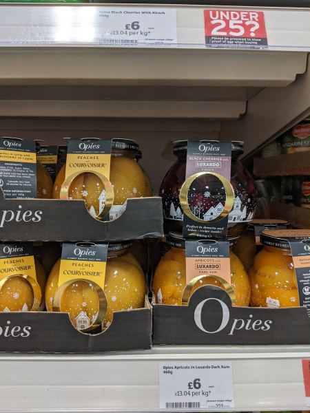 What do you do with "luxury" preserved fruit in glass jars?