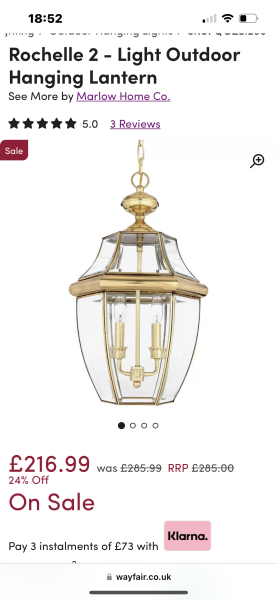Shopping challenge! Has anyone seen a brass lantern style bathroom light?