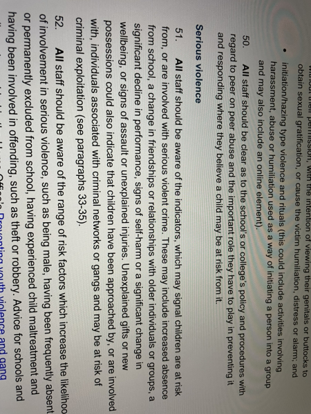 Talk to me about self harm and safeguarding 