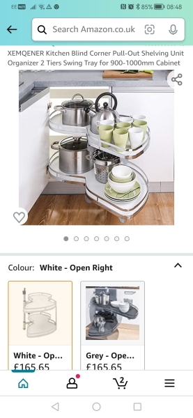 Corner kitchen cupboard