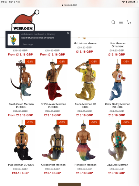 Have we had a 2022 Christmas tat for sale yet?