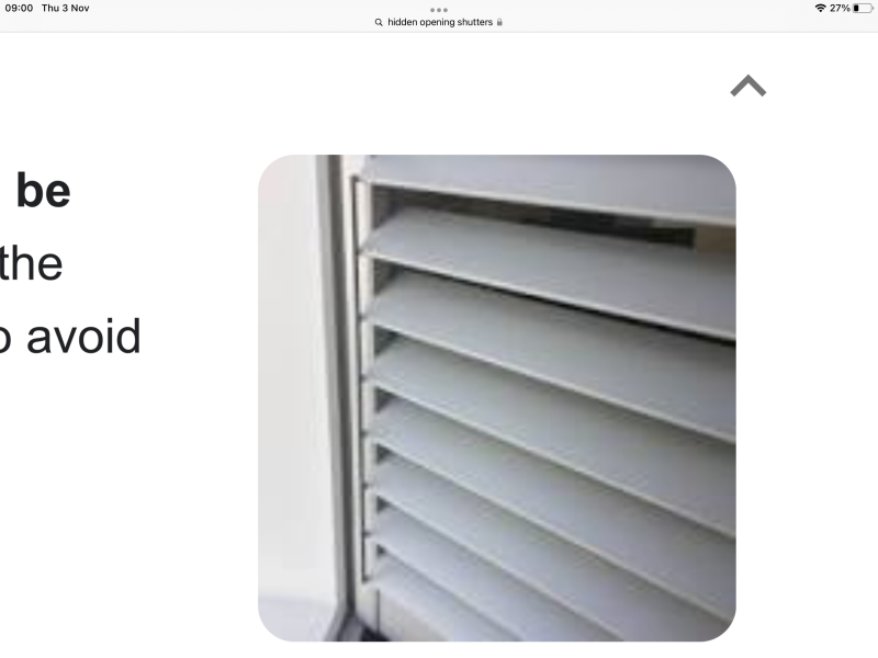 Wooden shutters in bedrooms 