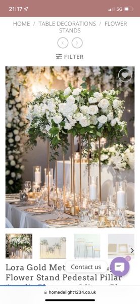 Wedding centrepieces