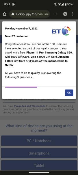 Keep getting sent to a different website 