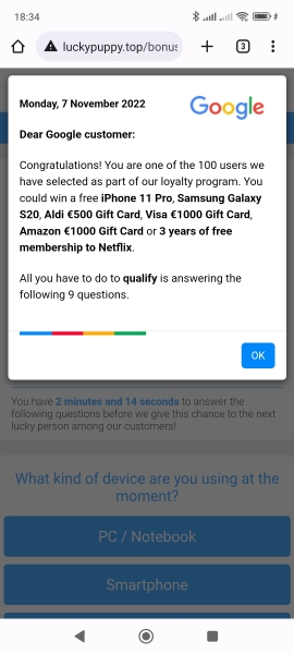 Pop up iPhone winner