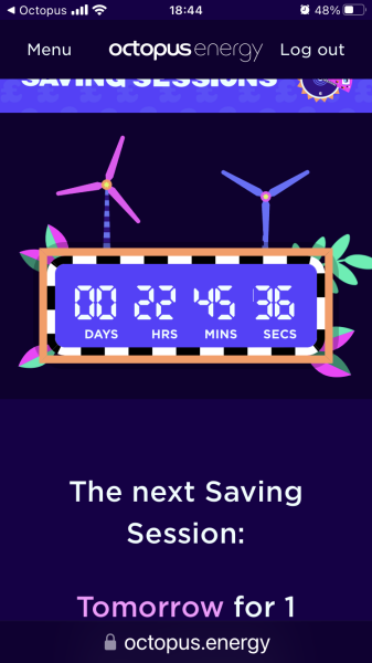 Octopus Saving Sessions