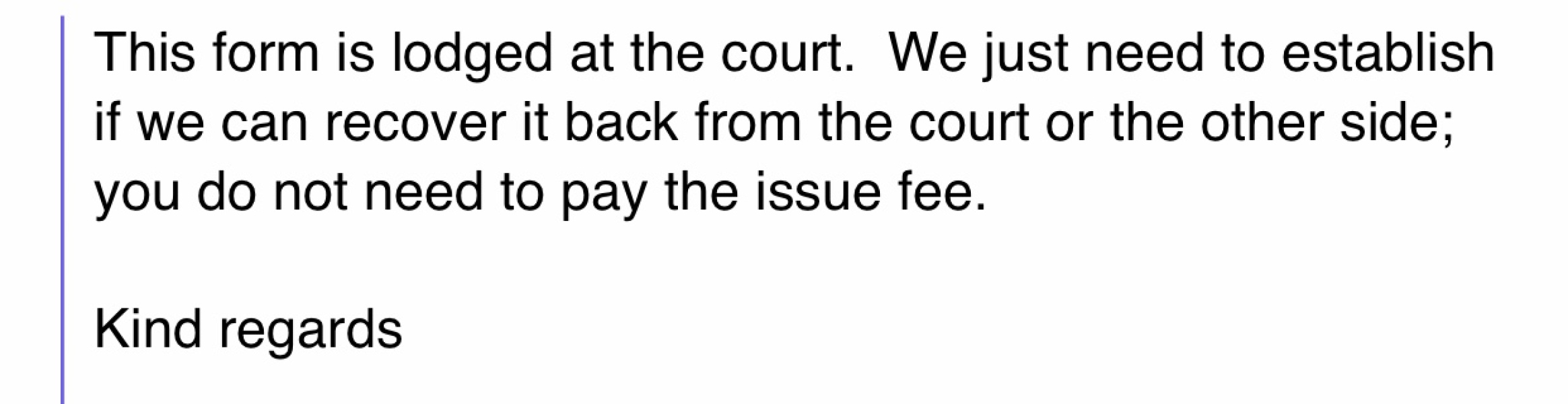 No win no fee, help with court fees form help
