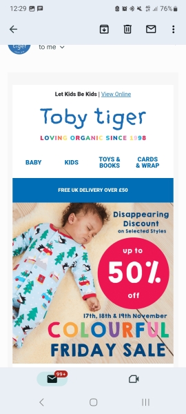 toby tiger discount