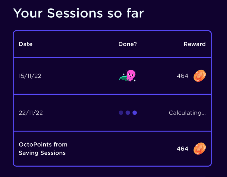 Octopus Saving Sessions