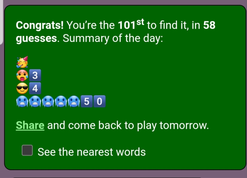Love Semantle? Try Cemantle! Thread 8