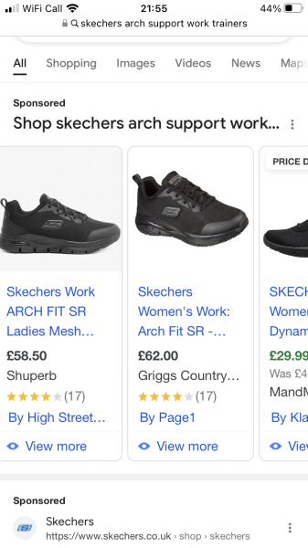 Comfortable black work trainers